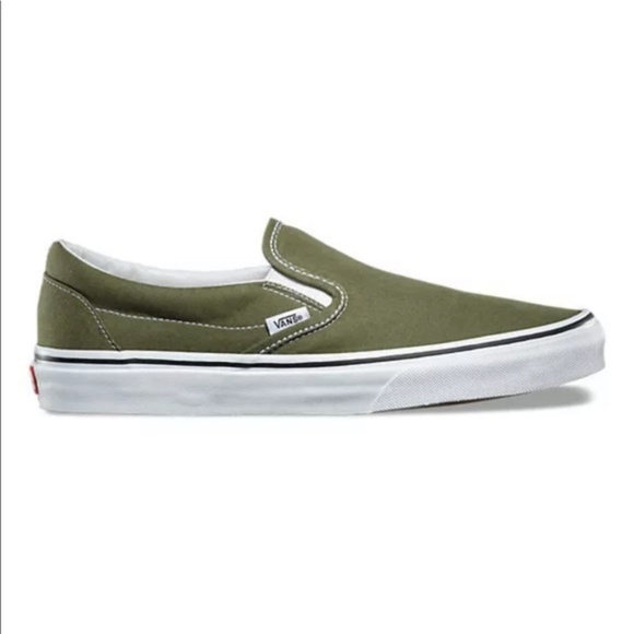 winter moss vans slip ons